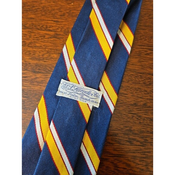 G S Harvale & Co Necktie Vintage Silk Mens Tie Red Maroon ADC Logo Corporate - Picture 4 of 4